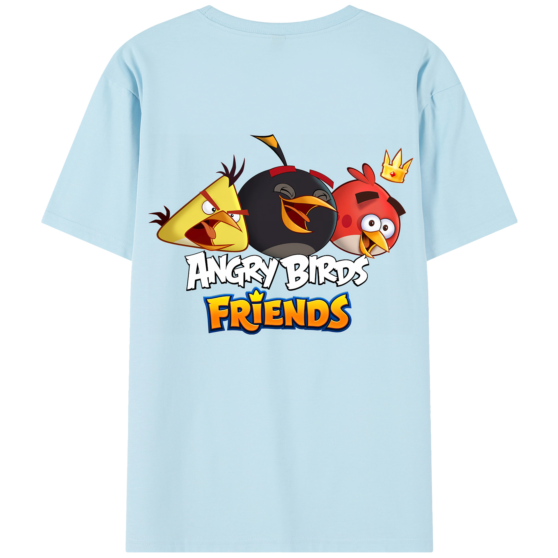 （画像用） Angry Birds アングリーバード 綿100％半袖Tシャツ（背面プリント）